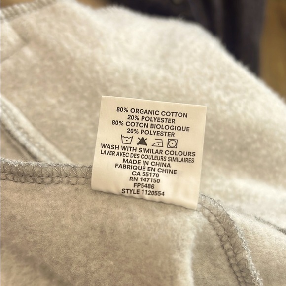 Frank & Oak Fleece Bomber Jacket in Vintage Gray Size M - Picture 9 of 9